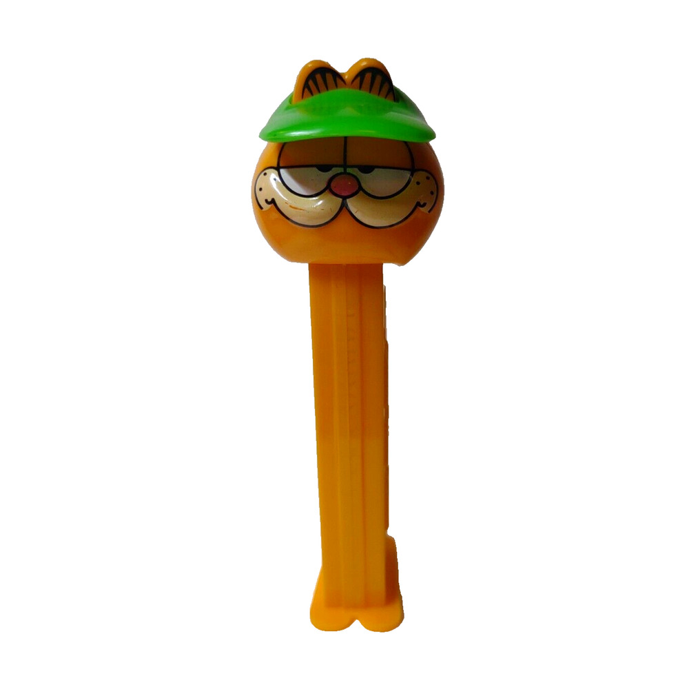 Pez Garfield Cat Candy Container Vintage China Cartoon Retro Unused Green Hat